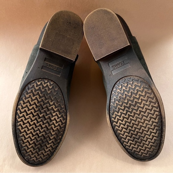 Toms Green Suede Ankle Booties Size 8 - Picture 7 of 9